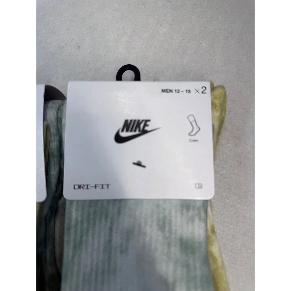 Nike Everyday Plus Cushioned Tie-Dye Crew Socks 4 Pairs Size XL 12-15 DM3407-912